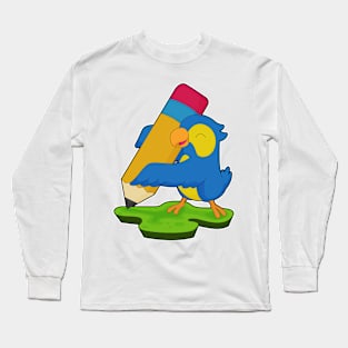 Parrot Pupil Pencil School Long Sleeve T-Shirt